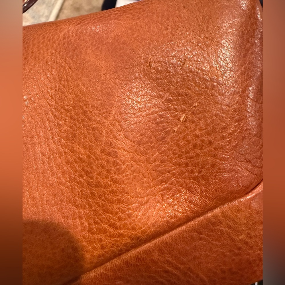 Dooney & Bourke Cognac Brown Florentine Leather Hobo Bag - Picture 10 of 12